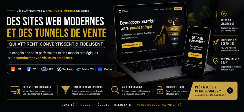Création de sites web modernes et responsives (HTML / CSS / JavaScript) - portfolio - 0
