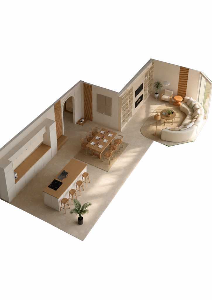 I will create a modern interior design for your whole house - portfolio - 1