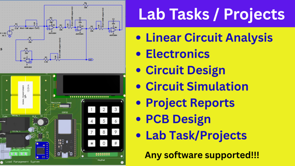 Je vais concevoir et simuler des circuits électroniques. Résoudre des tâches et projets de laboratoire - portfolio - 0