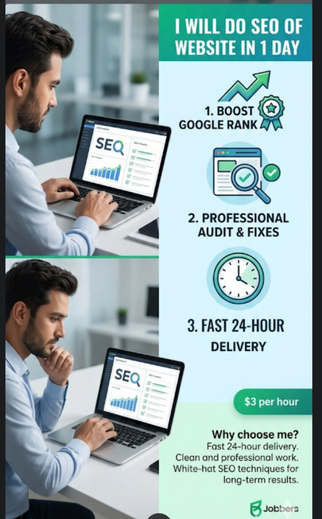 Je ferai le SEO du site web dans un jour - portfolio - 0