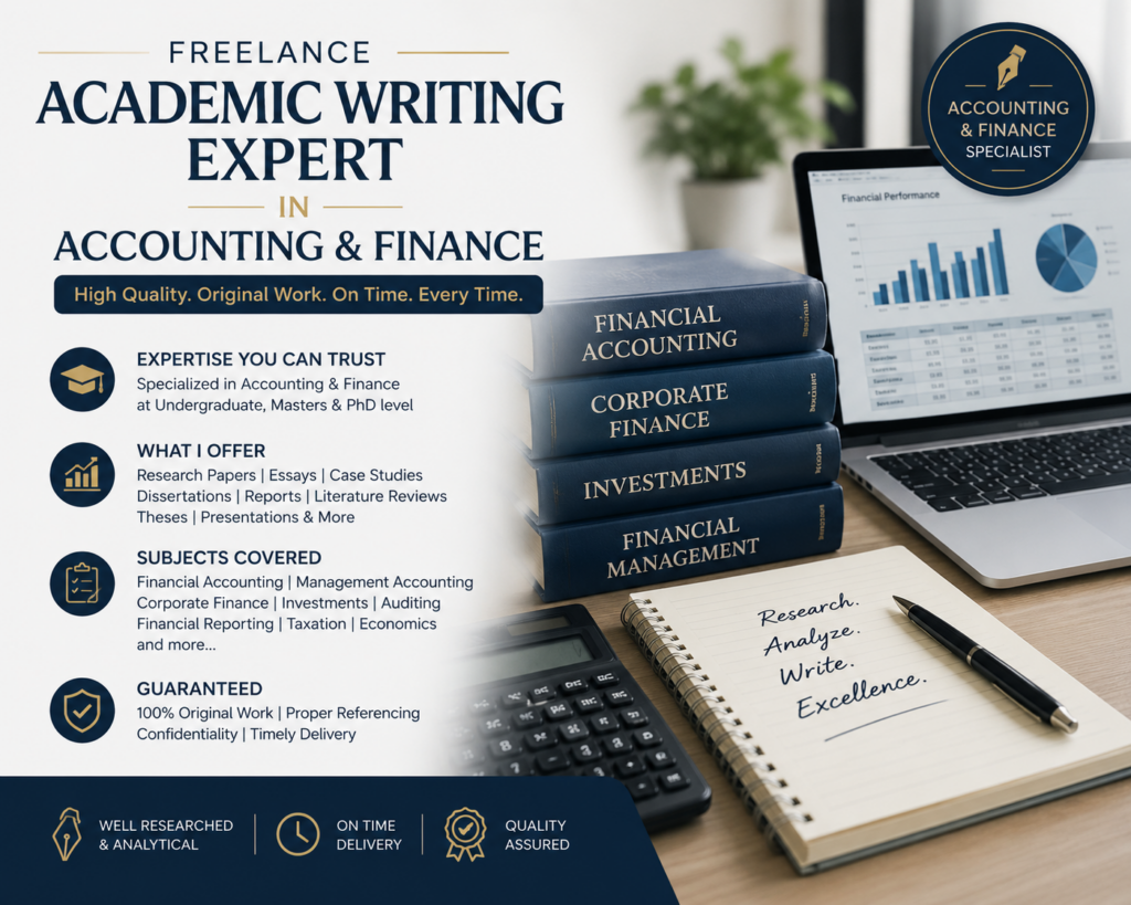 I will provide expert academic writing in Accounting and Finance. - portfolio - 0