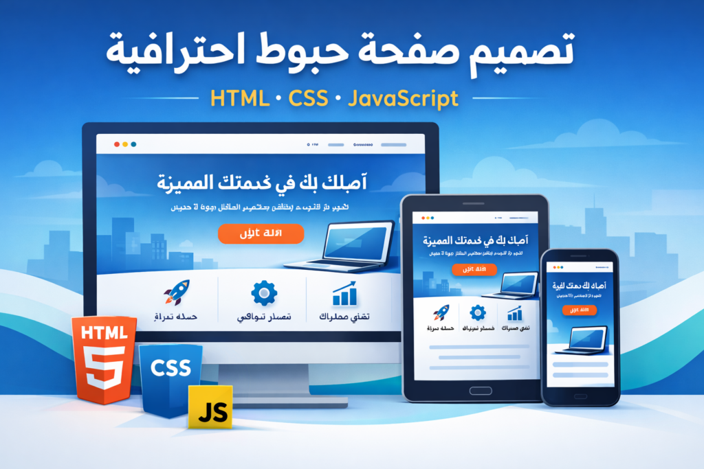 Conception d’une page d’atterrissage professionnelle en utilisant HTML, CSS, JS - portfolio - 0