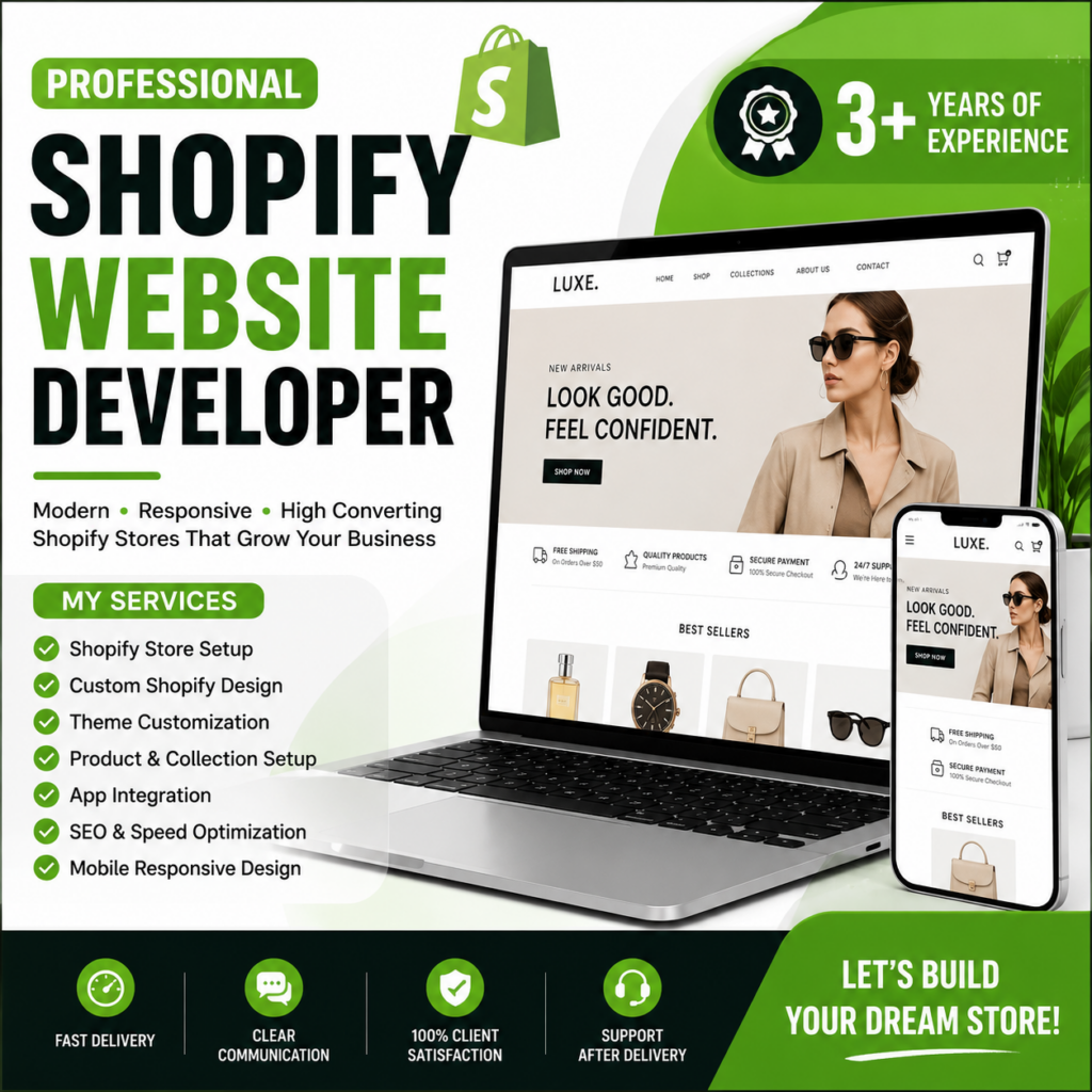 Je vais concevoir un site Shopify - portfolio - 0