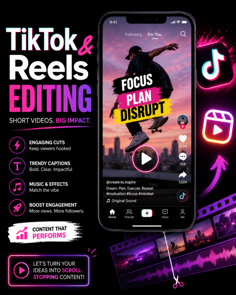 I will edit your TikTok or Instagram Reels video with trending effects and captions - portfolio - 0