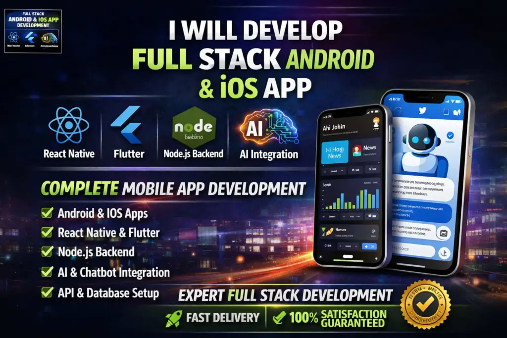 I will make custom mobile app with full-stack functionalities - portfolio - 0