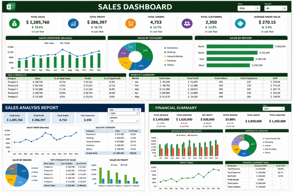 Traitement des données, rapports et visualisation des données Excel - portfolio - 1