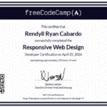 Responsive Web Design Certification