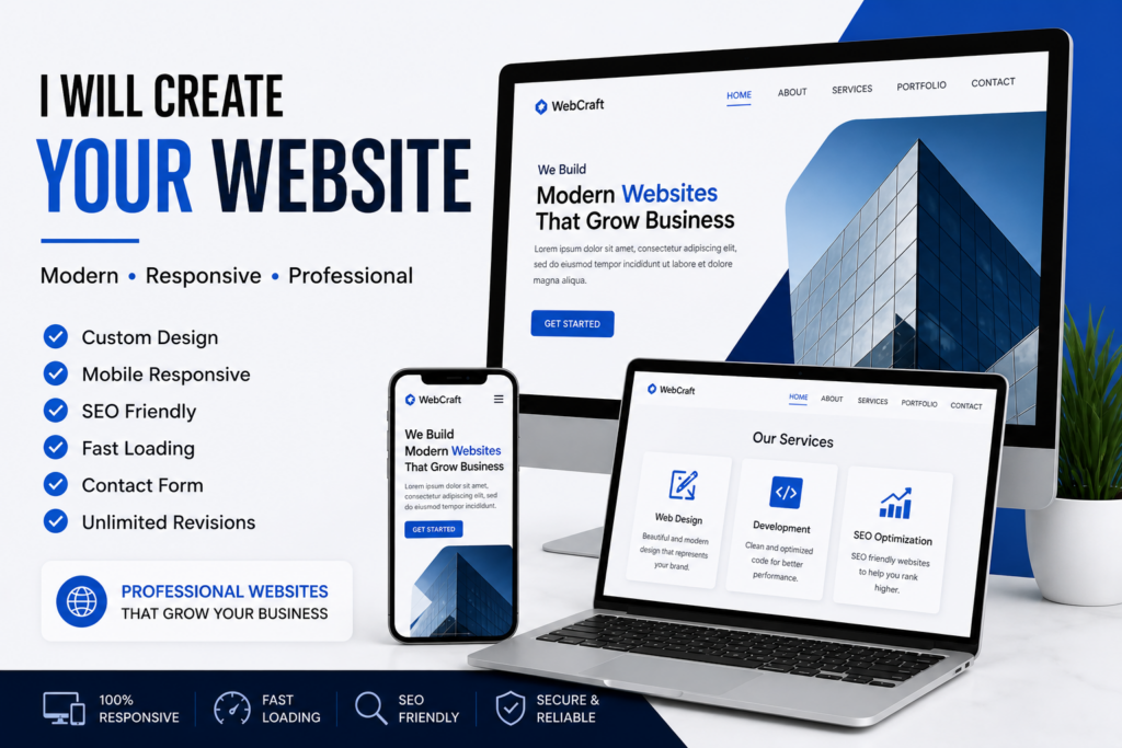 I will create a professional website for your business - portfolio - 0
