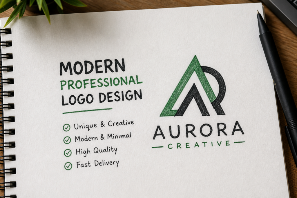 Je vais concevoir un logo professionnel moderne - portfolio - 0