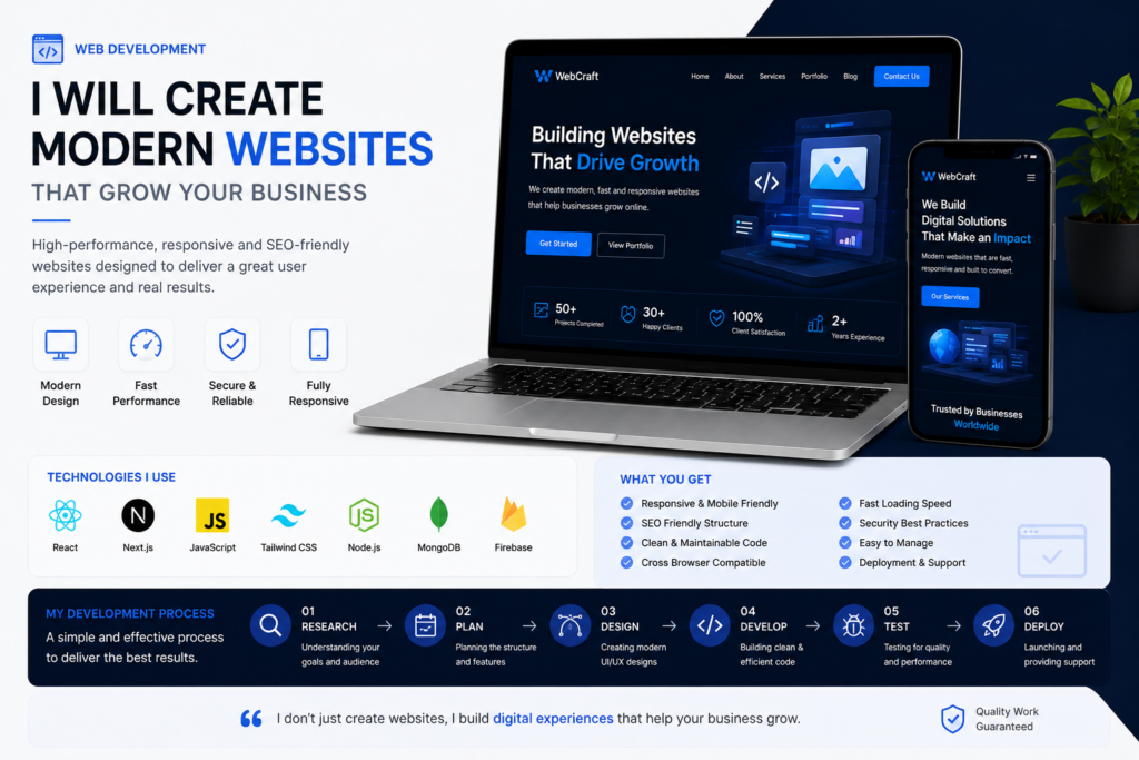 I will build modern websites for your business - portfolio - 0