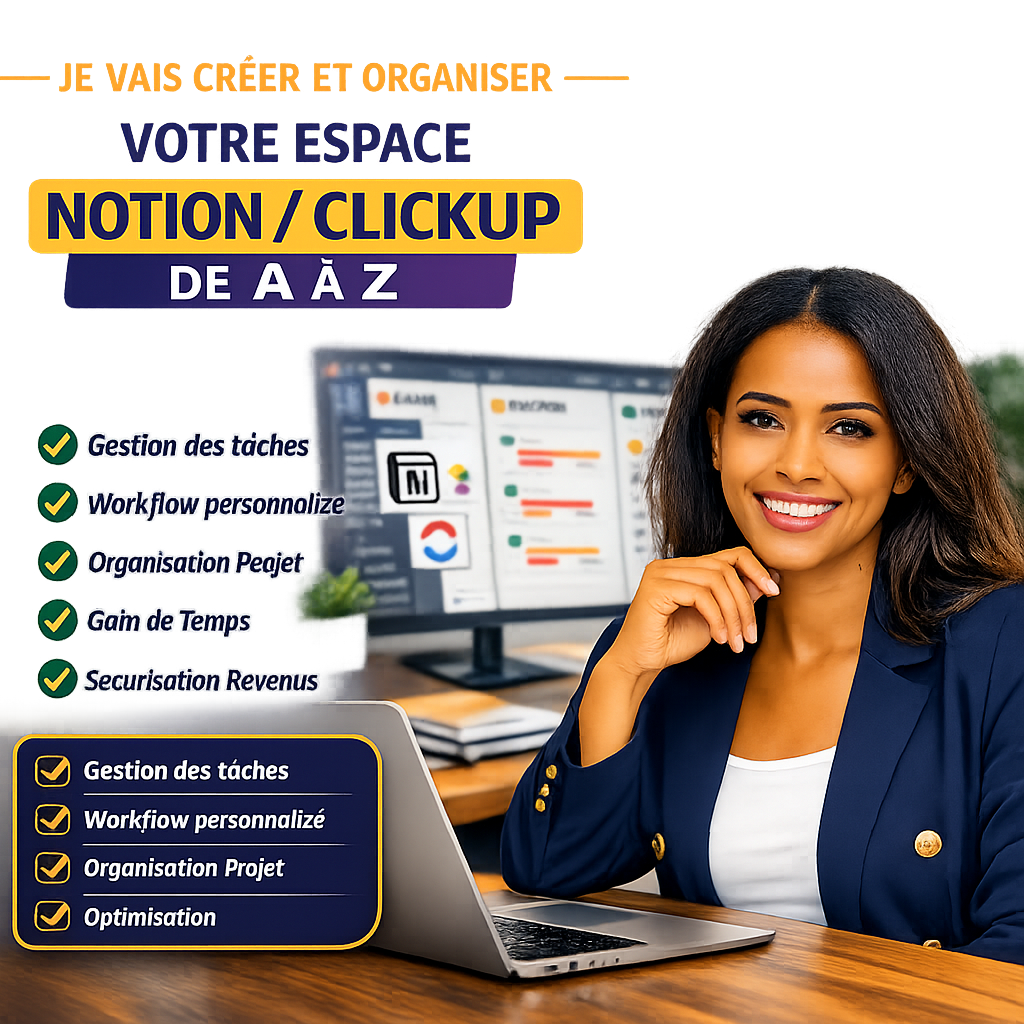 I'll create and organize your Notion or ClickUp space from A to Z - portfolio - 0