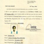 Nursing certificate