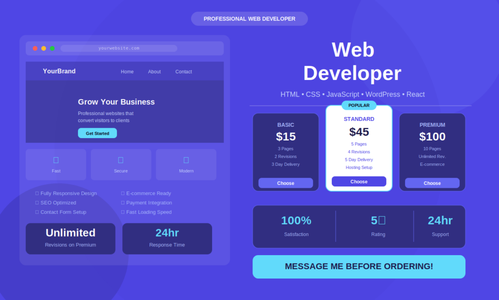 Concepteur web et développeur - portfolio - 0