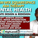I will design wix ABA therapy mental health website with appointment booking site