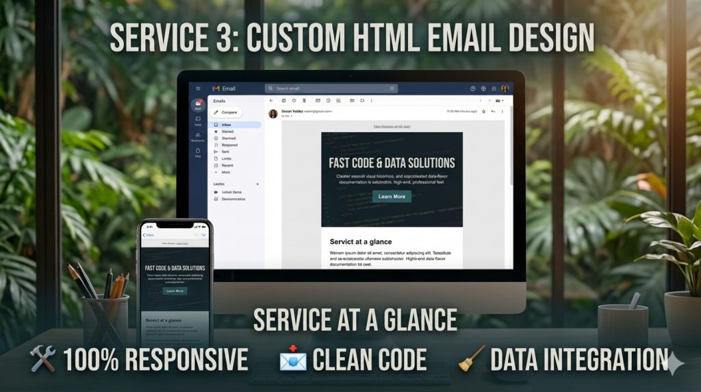 đ§ Conception personnalisĂ©e dâemails HTML - portfolio - 0