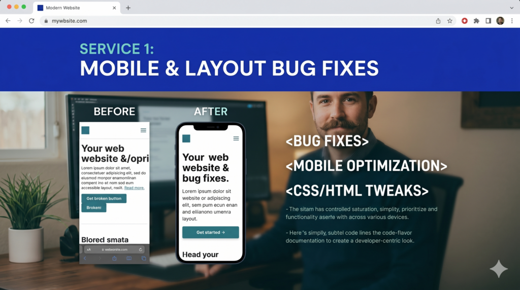 🛠️ Web & Layout Bug Fixes - portfolio - 0