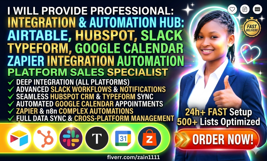 I will setup airtable hubspot slack typeform google calendar zapier integration automation - portfolio - 0