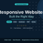 I will build a responsive website using HTML, CSS, javascript, PHP, and mysql
