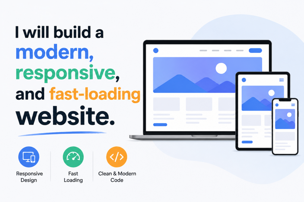 Je vais créer un site web moderne, réactif et à chargement rapide - portfolio - 0
