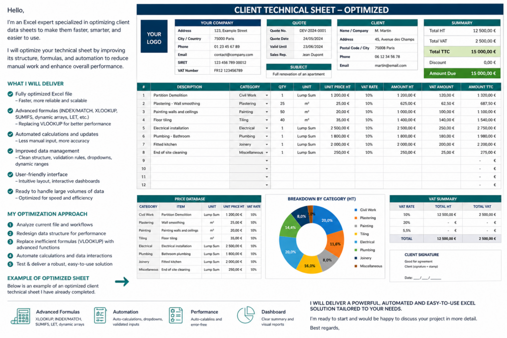 I will clean, organize, and automate your Excel systems professionally - portfolio - 1