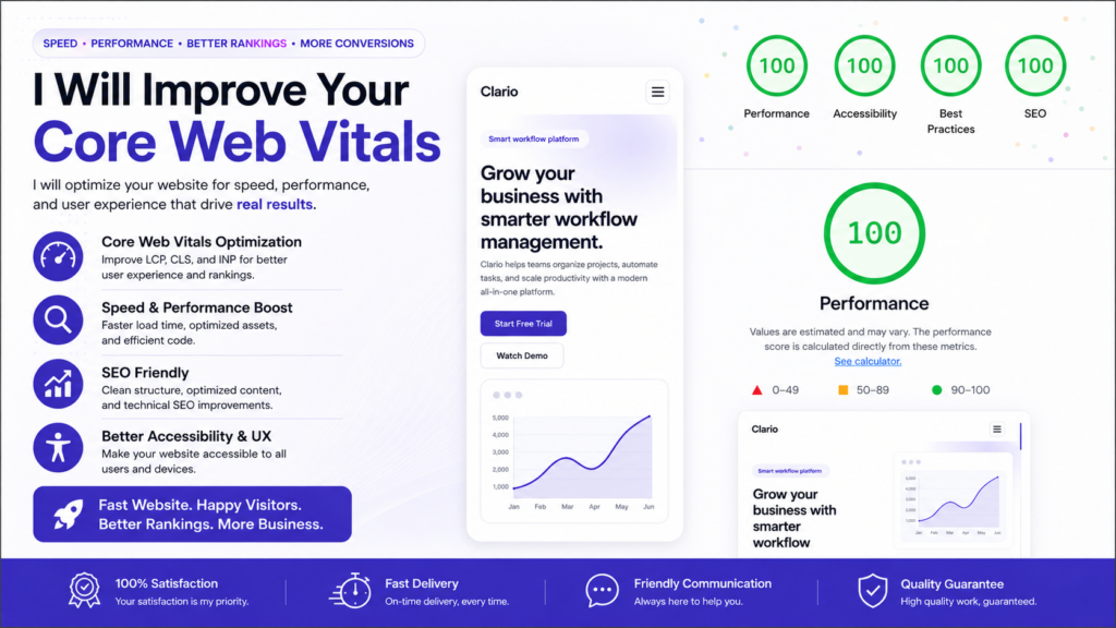 I will optimize your website speed for better conversions - portfolio - 0