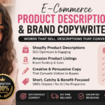سأكتب أوصاف المنتجات لعلامات Shopify وأمازون والعلامات التجارية الإلكترونية - عن بُعد