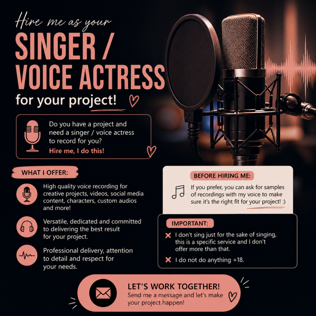 I will be a Singer / Voice Actress for Your Project - portfolio - 0