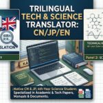 Professional Trilingual Translation - Science, Academic & Tech Specialist