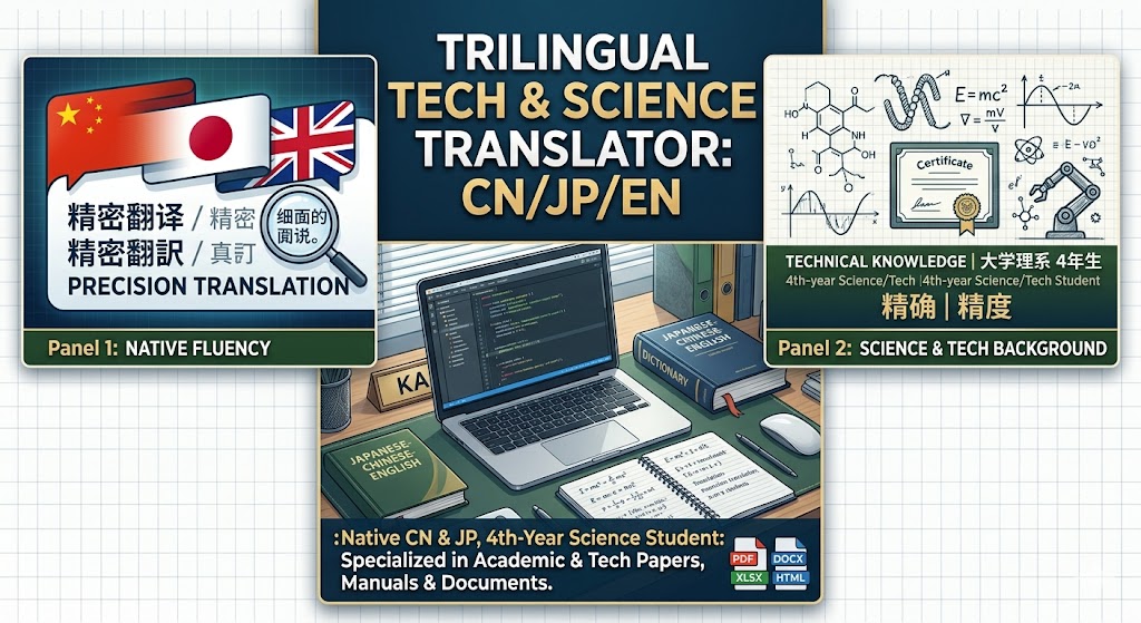 Traduction professionnelle trilingue - Spécialiste scientifique, académique et technique - portfolio - 0