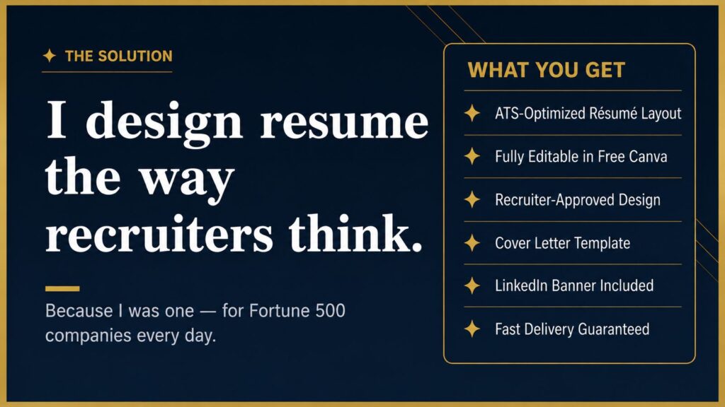 Je vais concevoir un CV qui vous permettra d’être embauché, par un recruteur du Fortune 500 RH - portfolio - 0