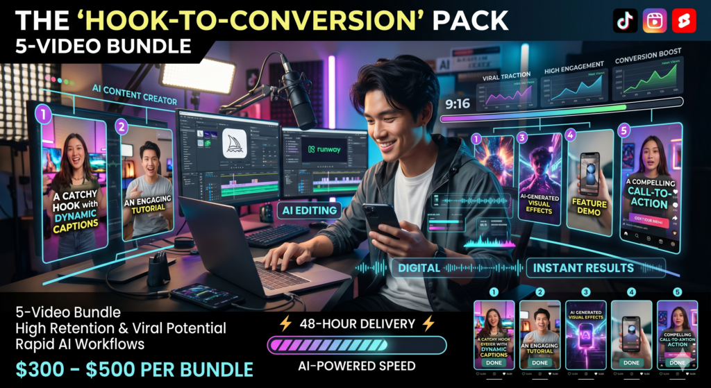 Contenu viral court (le pack « Hook-to-Conversion ») - portfolio - 0