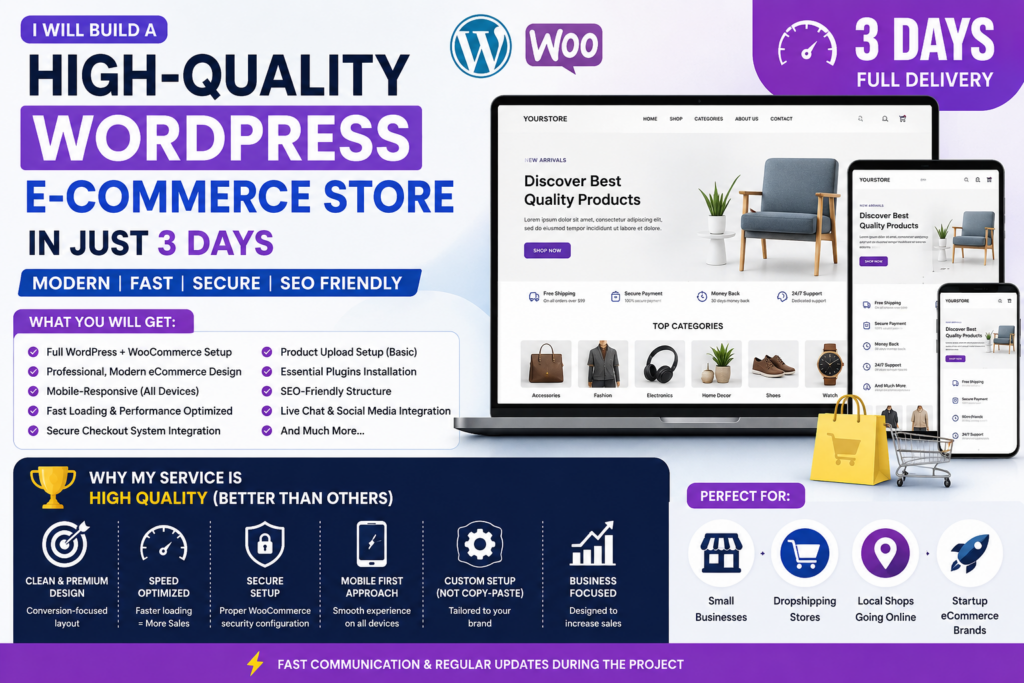 🚀 I Will Build a High-Quality WordPress E-Commerce Store in Just 3 Days - portfolio - 1