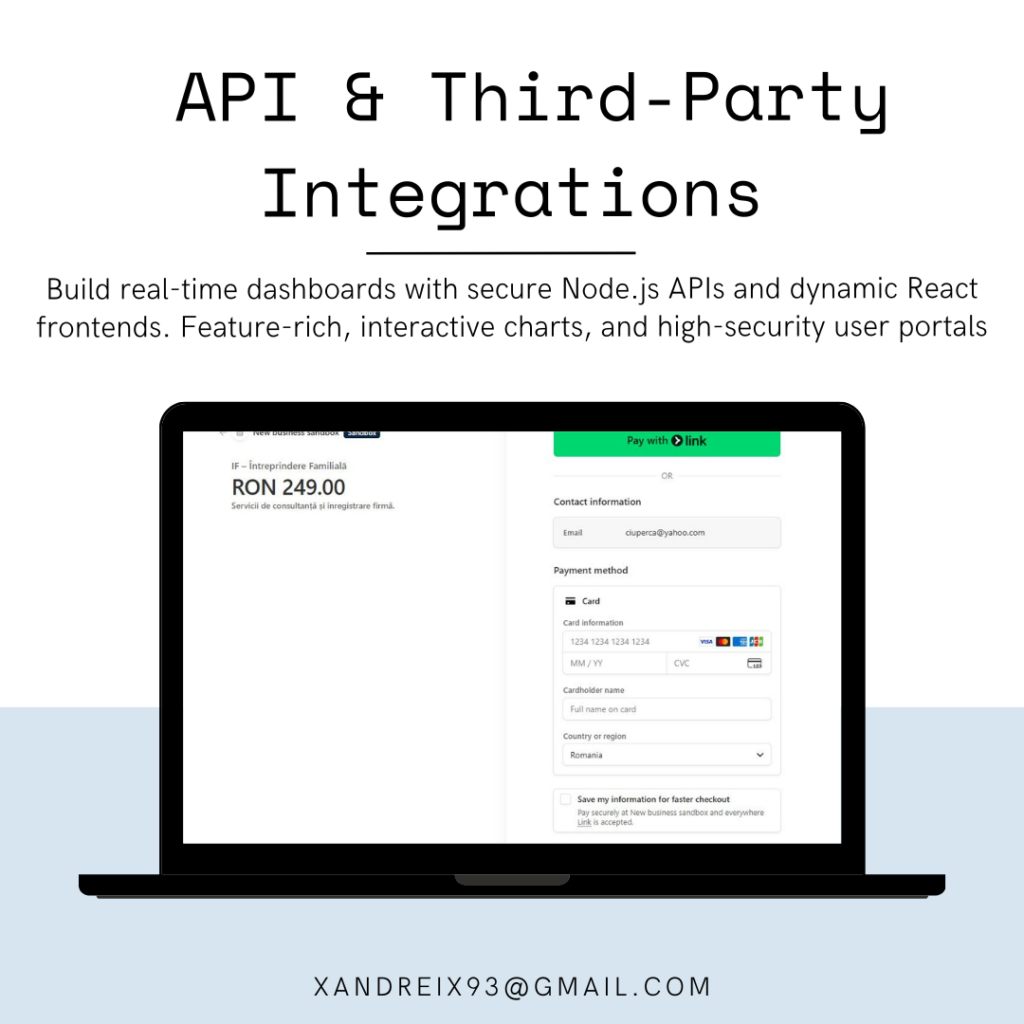 API et intégrations tierces - portfolio - 2