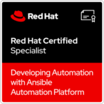 أخصائي معتمد من ريد هات في تطوير الأتمتة مع منصة Ansible Automation