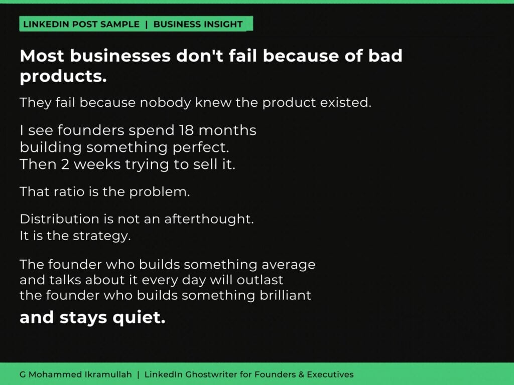 LinkedIn Ghostwriting for Founders & Executives - portfolio - 2