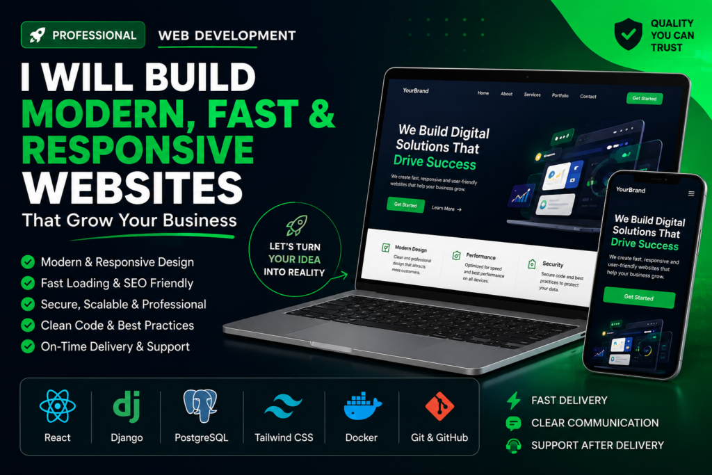 Je vais créer un site web moderne, rapide et réactif pour votre entreprise - portfolio - 0