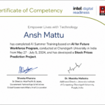 AI Summer Training — Intel Digital Readiness × Chandigarh University