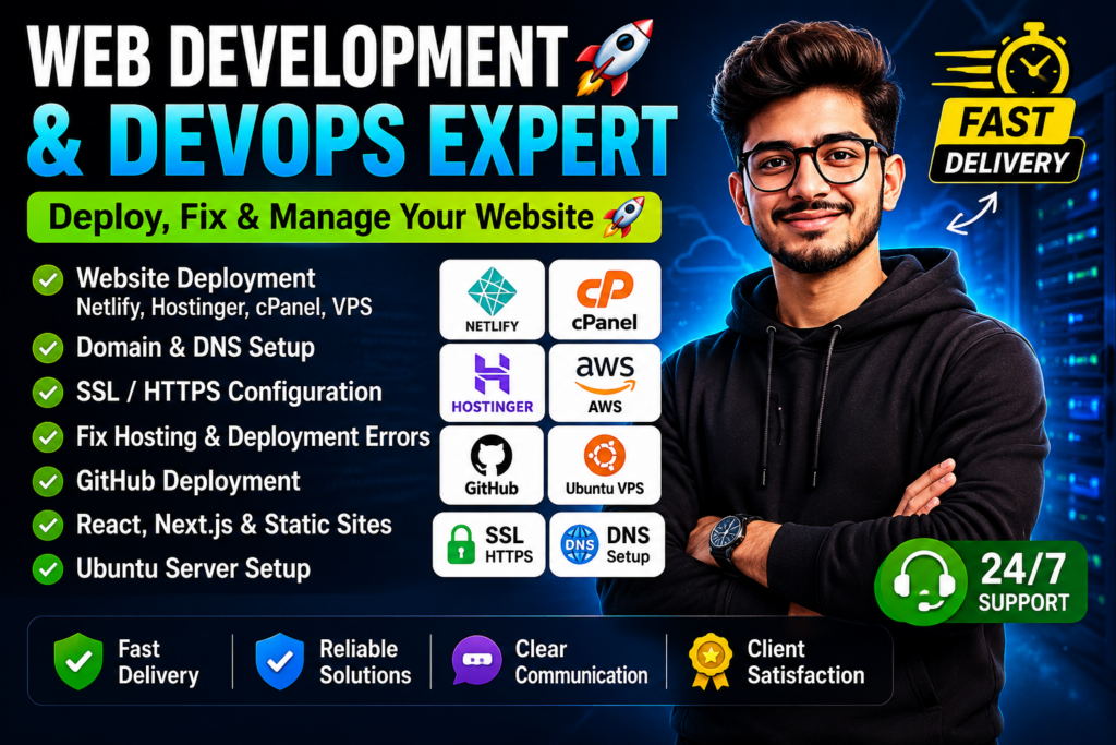 I will deploy your website, fix hosting and setup devops services - portfolio - 0
