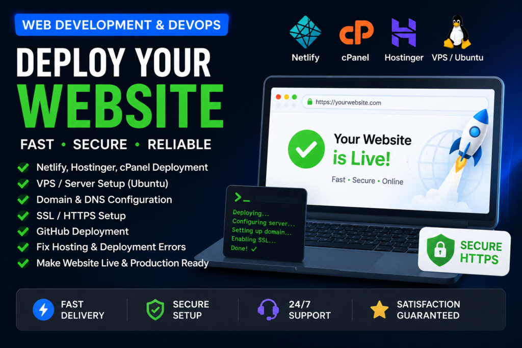 I will deploy your website, fix hosting and setup devops services - portfolio - 1