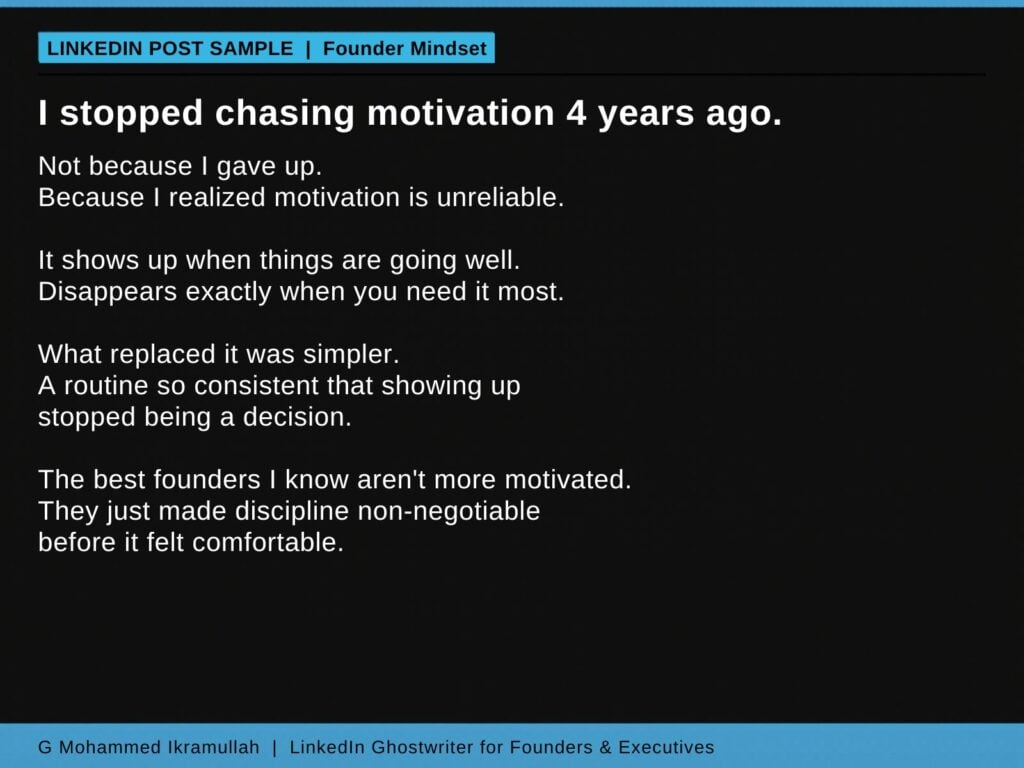 LinkedIn Ghostwriting for Founders & Executives - portfolio - 1