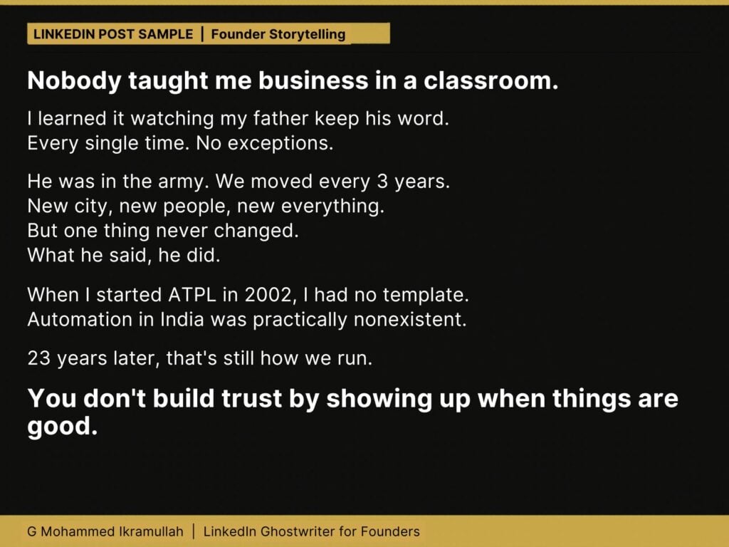 LinkedIn Ghostwriting for Founders & Executives - portfolio - 0