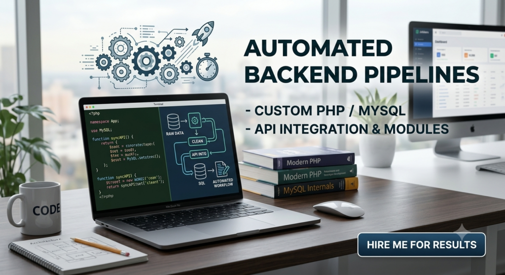 I will develop, customize, and optimize your PHP/MySQL backend and modules - portfolio - 0