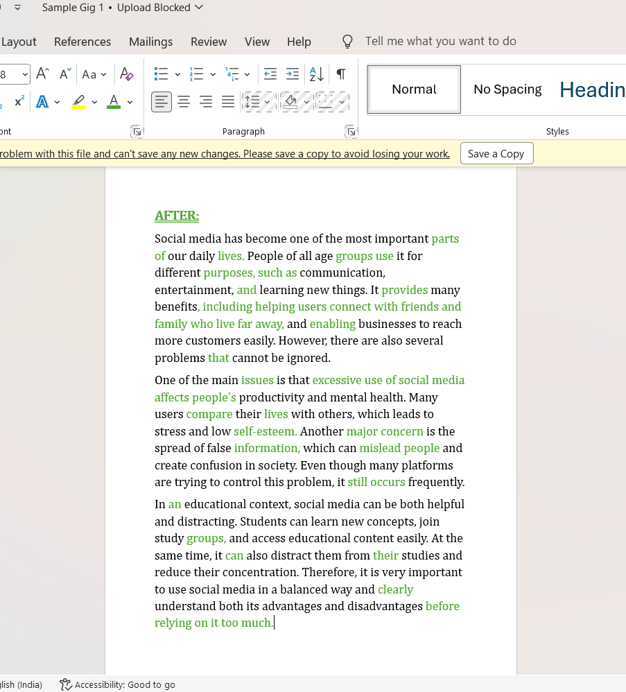 I will proofread and edit your content professionally within 24 hours - portfolio - 2