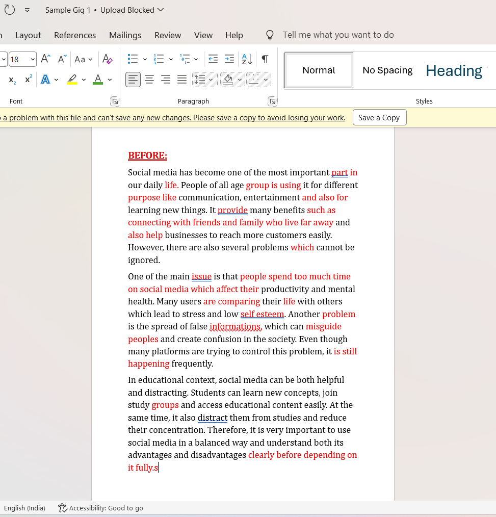 I will proofread and edit your content professionally within 24 hours - portfolio - 1