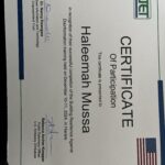 Certificat de participation