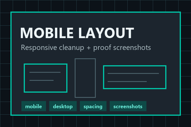 I will clean up one landing page mobile layout - portfolio - 0