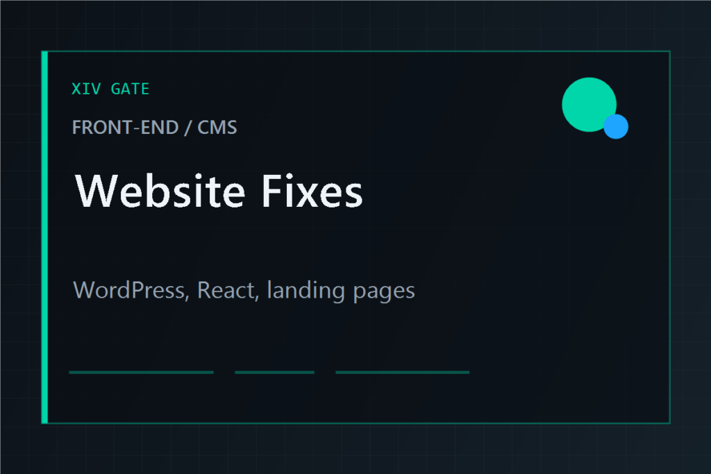 Je vais corriger ou améliorer votre WordPress, React ou votre site web professionnel - portfolio - 0