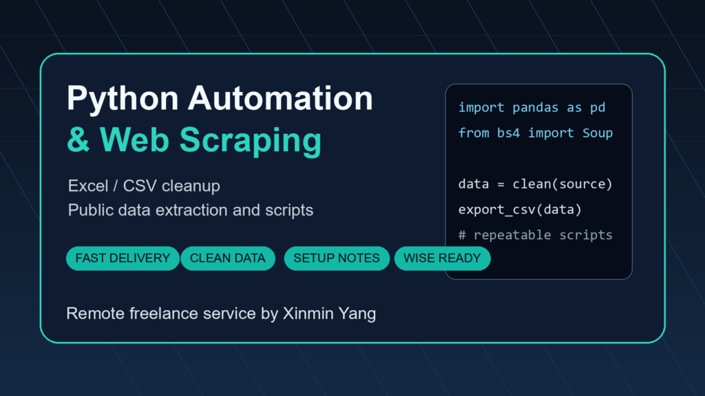Je vais créer des scripts d’automatisation Python et de web scraping - portfolio - 0