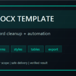 سأقوم بتهيئة مستند Word أو قالب DOCX الخاص بك بشكل نظيف