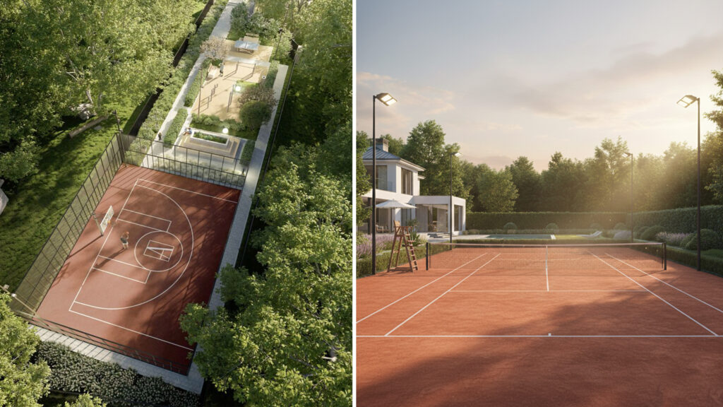 I will create 3D designs for tennis, pickleball, and multipurpose courts - portfolio - 2